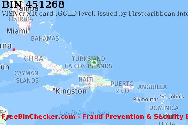 451268 VISA credit Turks and Caicos Islands TC BIN Lijst