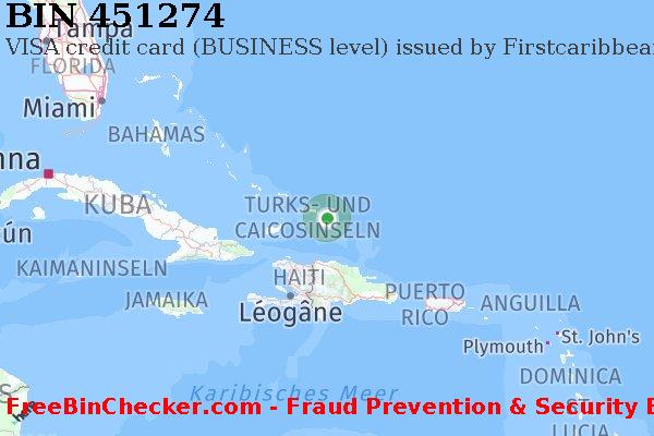 451274 VISA credit Turks and Caicos Islands TC BIN-Liste