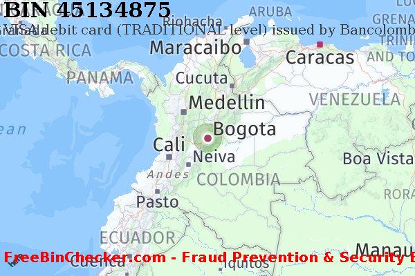45134875 VISA debit Colombia CO BIN List