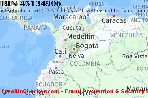 45134906 VISA debit Colombia CO BIN List