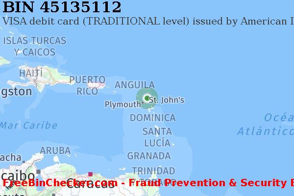 45135112 VISA debit Antigua and Barbuda AG Lista de BIN