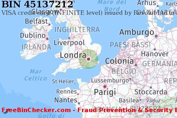 45137212 VISA credit United Kingdom GB Lista BIN