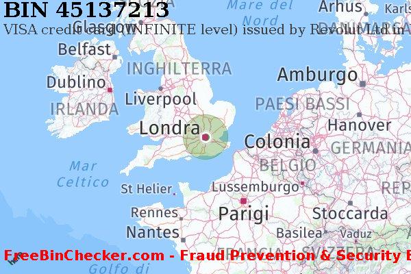 45137213 VISA credit United Kingdom GB Lista BIN