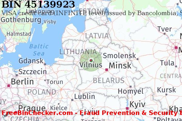 45139923 VISA credit Lithuania LT BIN List