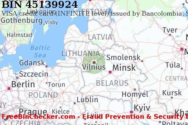 45139924 VISA credit Lithuania LT BIN List