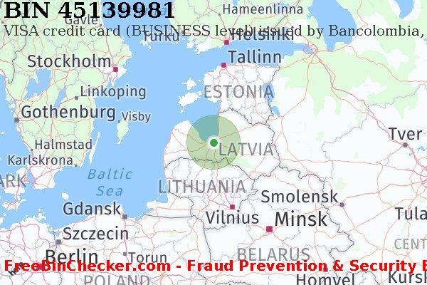 45139981 VISA credit Latvia LV BIN List