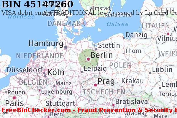 45147260 VISA debit Germany DE BIN-Liste