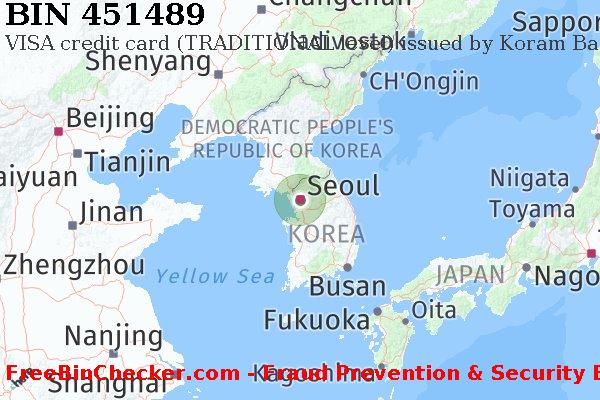 451489 VISA credit South Korea KR बिन सूची