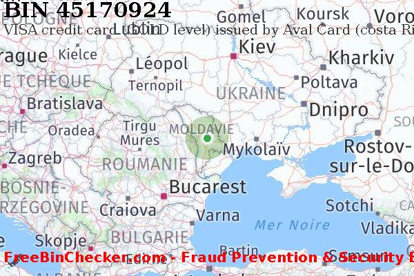 45170924 VISA credit Moldova MD BIN Liste 