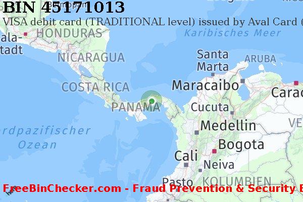 45171013 VISA debit Panama PA BIN-Liste