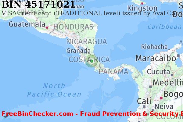 45171021 VISA credit Costa Rica CR BIN List