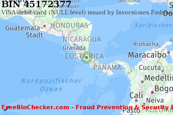 45172377 VISA debit Costa Rica CR BIN-Liste