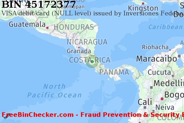 45172377 VISA debit Costa Rica CR BIN 목록