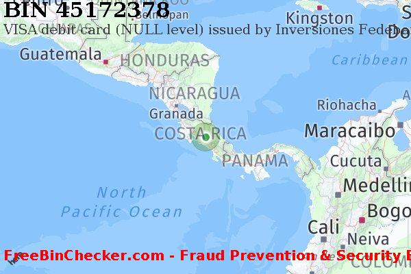 45172378 VISA debit Costa Rica CR BIN Lijst