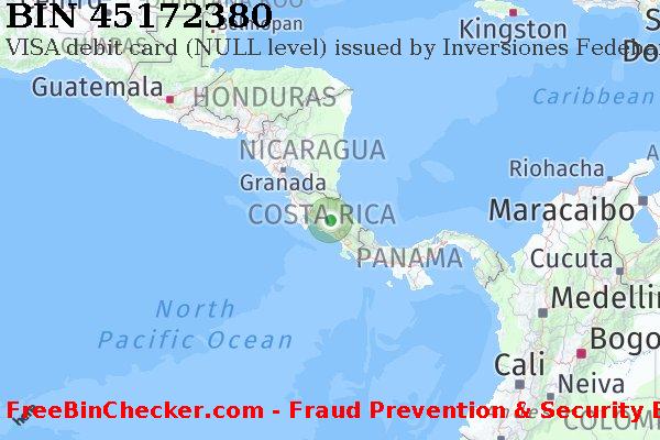 45172380 VISA debit Costa Rica CR BIN 목록