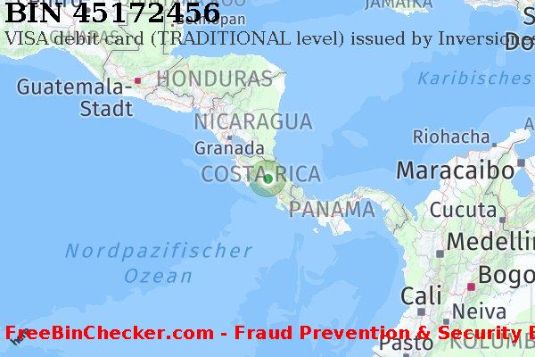 45172456 VISA debit Costa Rica CR BIN-Liste