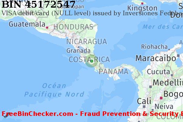 45172547 VISA debit Costa Rica CR BIN Liste 