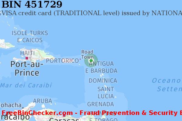 451729 VISA credit Anguilla AI Lista BIN