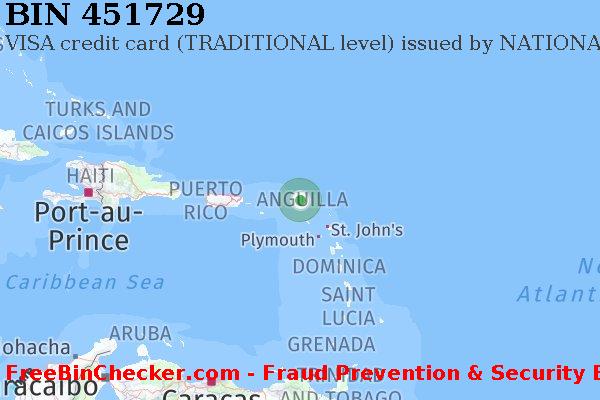 451729 VISA credit Anguilla AI Lista de BIN