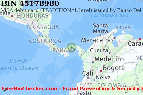 45178980 VISA debit Panama PA BIN List