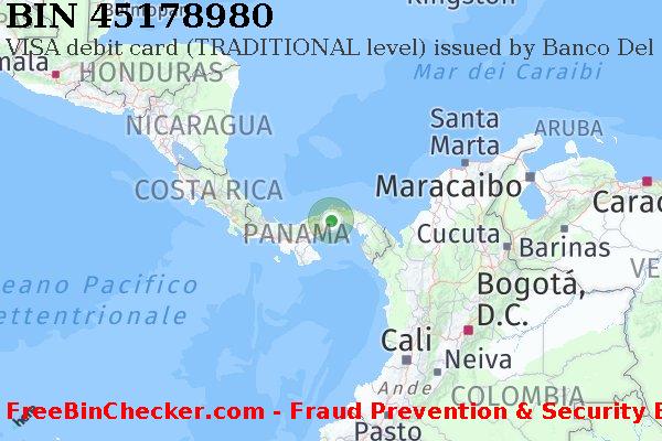 45178980 VISA debit Panama PA Lista BIN