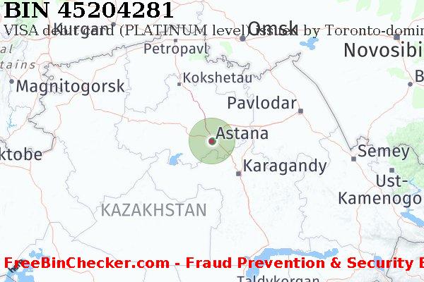45204281 VISA debit Kazakhstan KZ BIN List