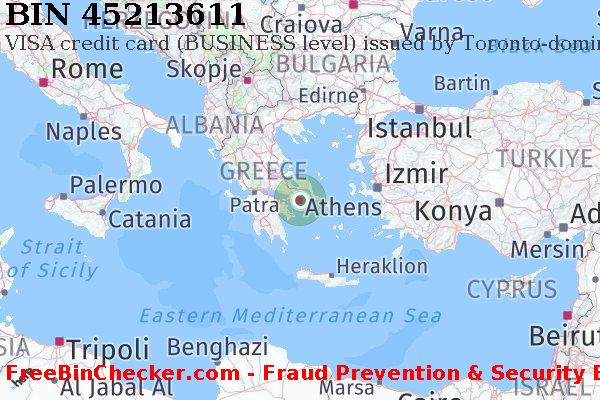 45213611 VISA credit Greece GR BIN List