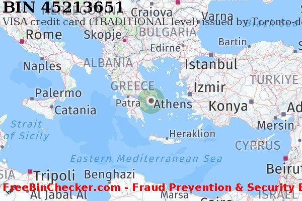 45213651 VISA credit Greece GR BIN List