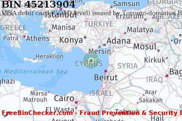 45213904 VISA debit Cyprus CY BIN List