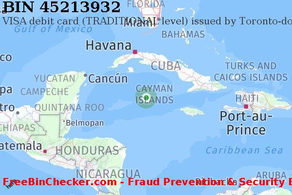 45213932 VISA debit Cayman Islands KY BIN List
