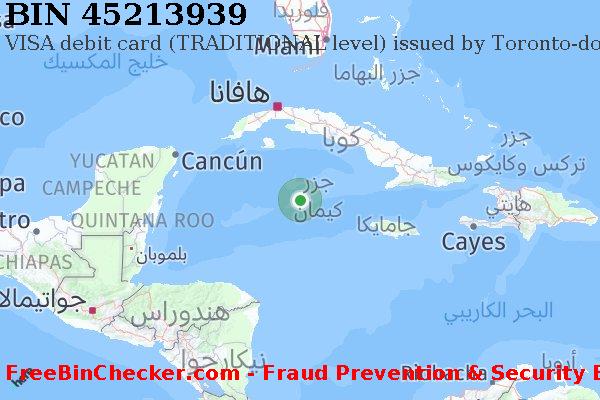 45213939 VISA debit Cayman Islands KY قائمة BIN