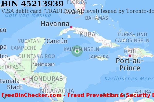 45213939 VISA debit Cayman Islands KY BIN-Liste