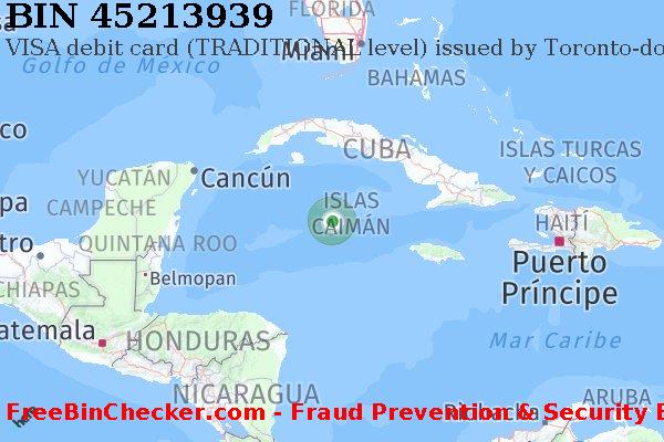 45213939 VISA debit Cayman Islands KY Lista de BIN