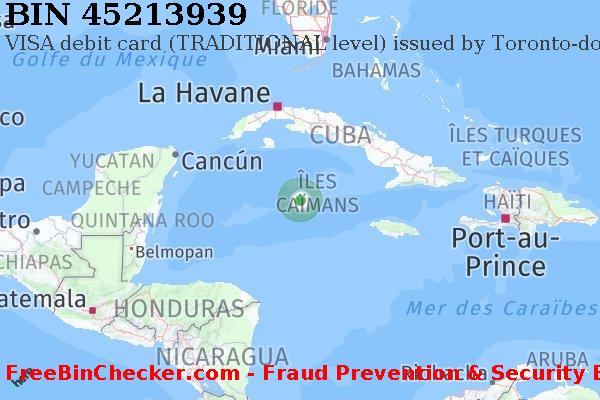 45213939 VISA debit Cayman Islands KY BIN Liste 