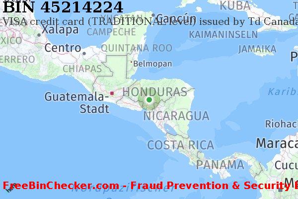 45214224 VISA credit Honduras HN BIN-Liste
