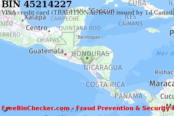 45214227 VISA credit Honduras HN BIN Liste 