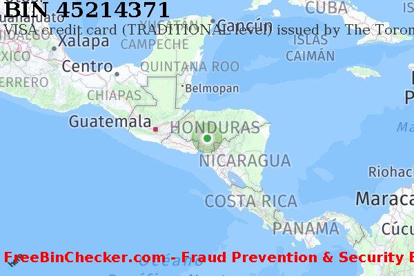 45214371 VISA credit Honduras HN Lista de BIN
