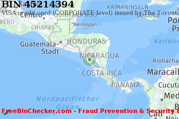 45214394 VISA credit Nicaragua NI BIN-Liste