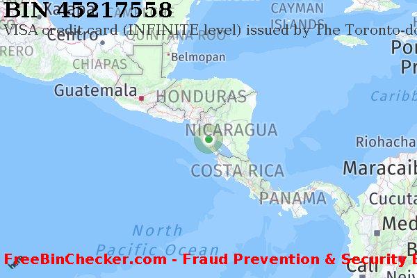 45217558 VISA credit Nicaragua NI बिन सूची