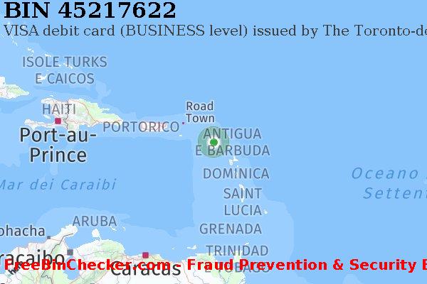 45217622 VISA debit Saint Kitts and Nevis KN Lista BIN