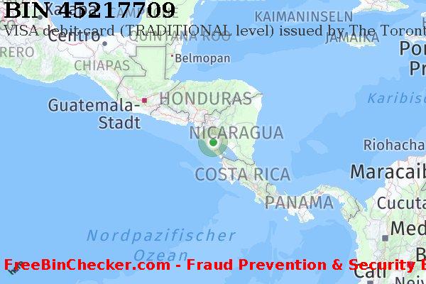 45217709 VISA debit Nicaragua NI BIN-Liste