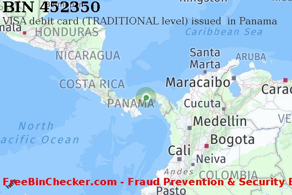 452350 VISA debit Panama PA BIN List