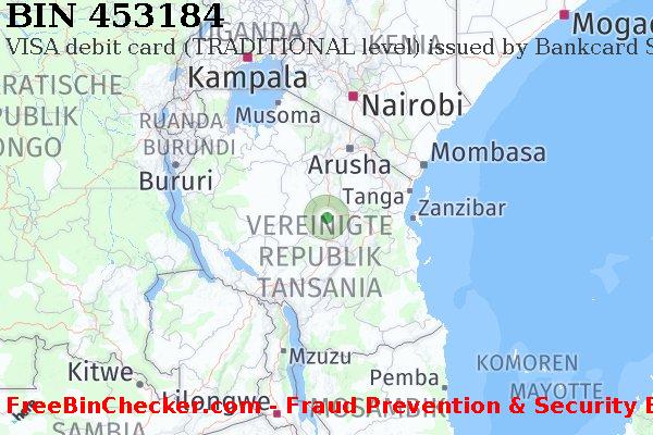 453184 VISA debit Tanzania TZ BIN-Liste