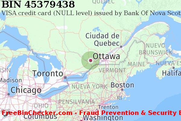 45379438 VISA credit Canada CA Lista de BIN