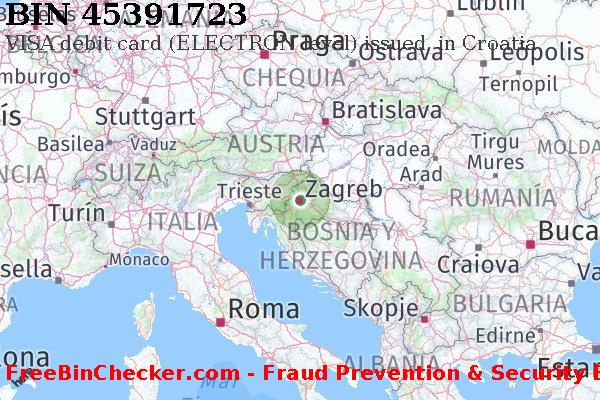 45391723 VISA debit Croatia HR Lista de BIN