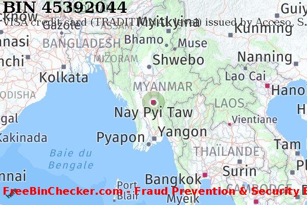 45392044 VISA credit Myanmar MM BIN Liste 