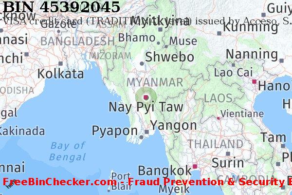 45392045 VISA credit Myanmar MM बिन सूची