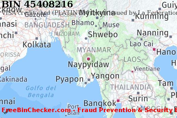 45408216 VISA credit Myanmar MM Lista BIN