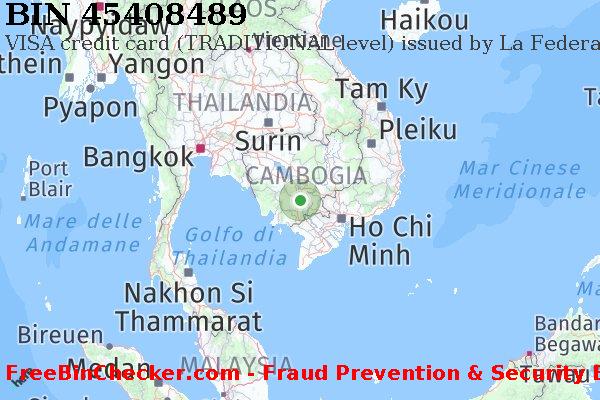 45408489 VISA credit Cambodia KH Lista BIN