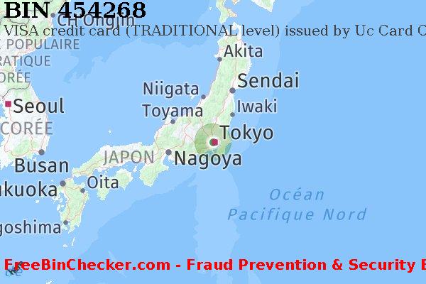 454268 VISA credit Japan JP BIN Liste 